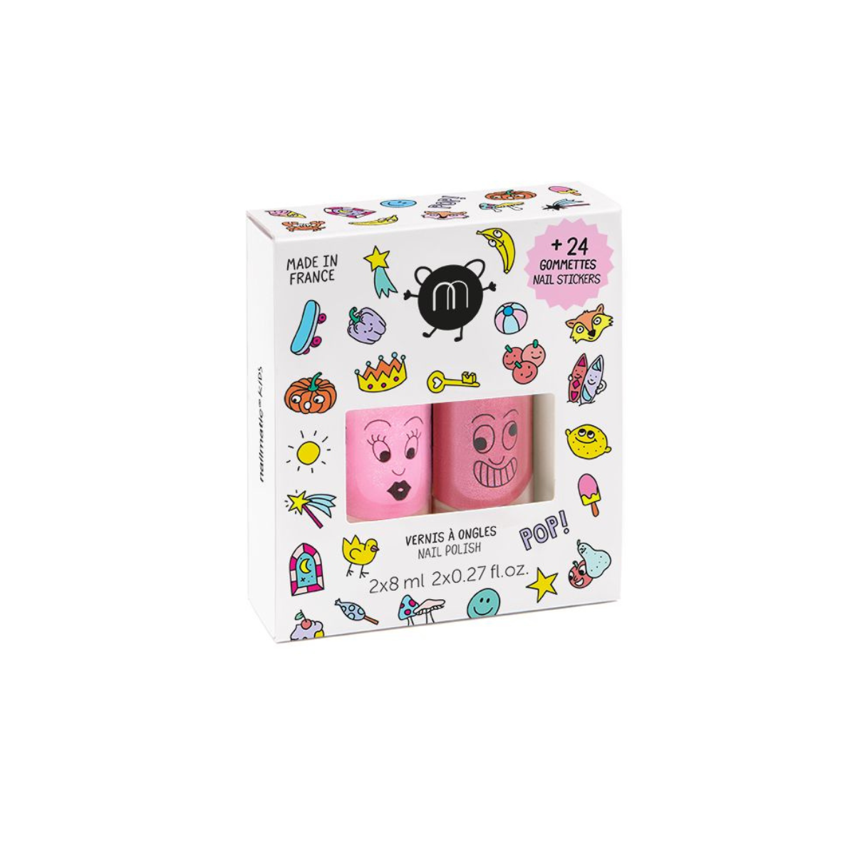 Nailmatic – Coffret Duo vernis + stickers Dolly/kitty