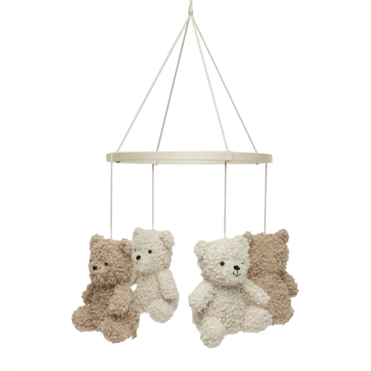 JOLLEIN – Mobile bébé teddy bear naturel / biscuit