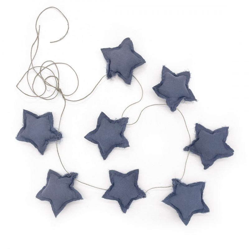 BABYSHOWER – Banderole stars dusty blue