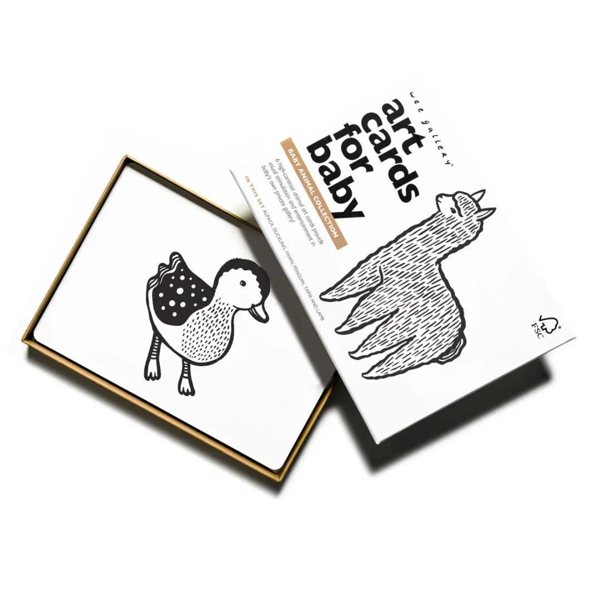 WEE GALLERY – Carte noir & blanc lama